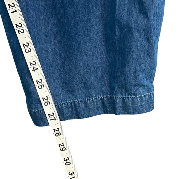 Woman Within Pants Womens 30W Blue Cargo Drawstring Elastic Waist Pockets Cotton - Picture 8 of 13